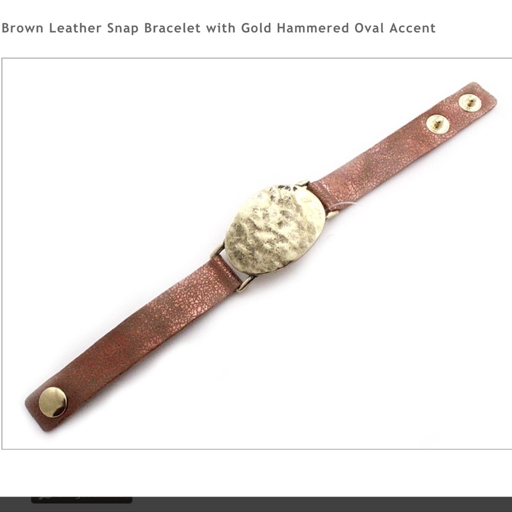 🌟🌟1 left! Brown metallic snap bracelet🌟🌟